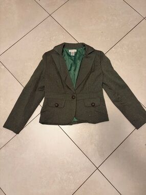 Copper Key Dark Green Tweed Blazer Jacket